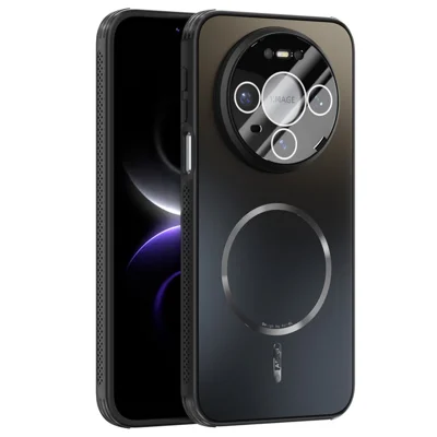 ABEEL Para Huawei Mate 80  /  80 Pro Capa Magnética TPU PC de Arrefecimento com Revestimento Mate e Filme para Lente - Preto