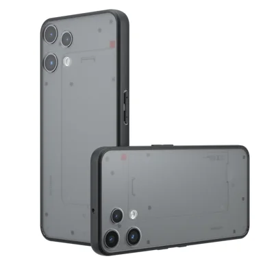 For Nothing Phone (3a) Lite 5G Case Skin-Touch TPU + PC Matte Phone Back Cover, Transparent Black