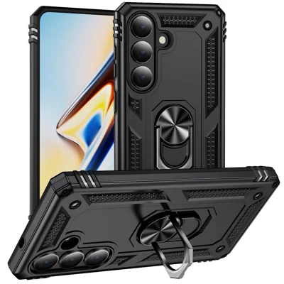 Cover per Samsung Galaxy S26+ in PC + TPU con Supporto Integrato - Nero