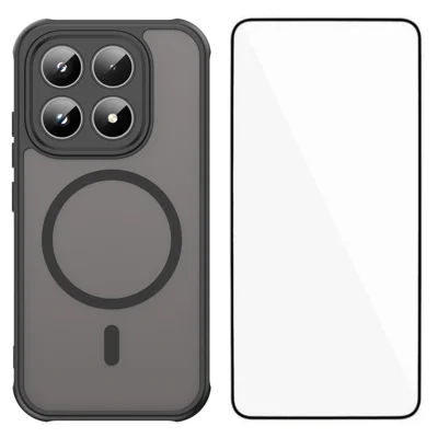 Per Xiaomi 17 Custodia Magnetica con Pellicola per Schermo WANLONFENG Serie FD TPU + PC con Finitura Soft Touch - Nero