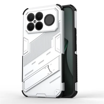 Obudowa do Xiaomi Redmi K90 Pro Max 5G / Poco X8 Ultra, pokrowiec antyudarowy PC + TPU z podstawką - Biały