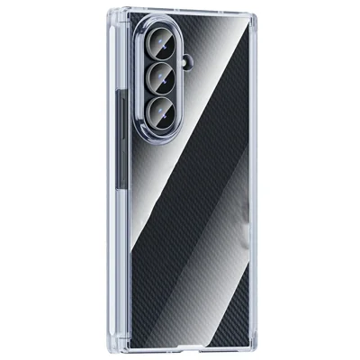 Für Samsung Galaxy Z TriFold 5G Hülle Dual-Achse Stoßfest TPU + PC Klare Handyhülle