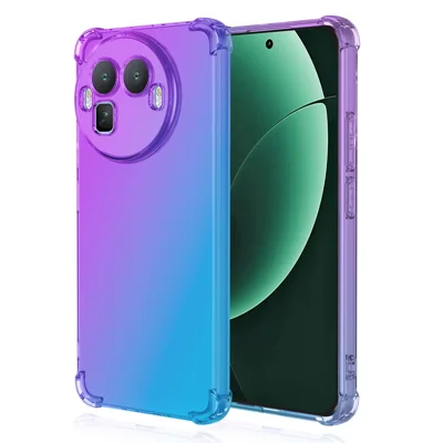 For Realme GT 8 Pro 5G Case Gradient Color TPU Anti-Drop Phone Cover - Purple  /  Blue