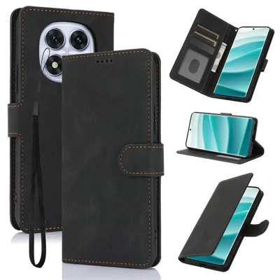 Voor Xiaomi Redmi Note 15 5G (Global) / 15 4G (Global) Hoesje PU Leer Telefoonhoes met Portemonnee en Stand - Zwart