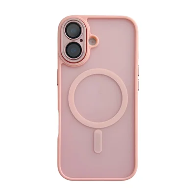 WANLONFENG For iPhone 17 Magnetic Back Cover  QB1 Series PC TPU Shockproof Phone Case - Pink