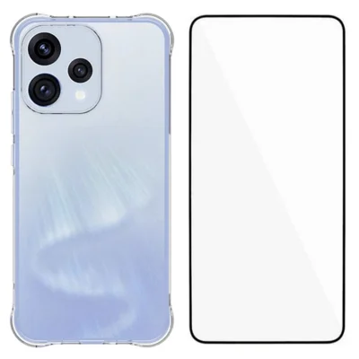 Capa para Oppo Reno15c 5G (China) / Oppo Reno15 5G (Global) WANLONFENG Série WL Capa para Telemóvel TPU 2,0 mm com Filme de Vidro Temperado - Transparente