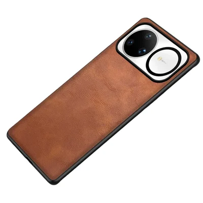 For Huawei nova 15 Ultra 5G Case Retro Leather Coated PC + TPU Phone Cover - Brown