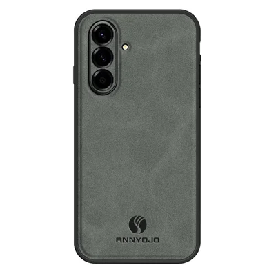 ANNYOJO For Samsung Galaxy A27 5G Case PU Leather + PC + TPU Anti Drop Phone Back Cover - Grey