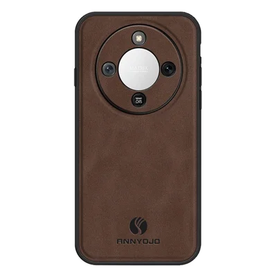 ANNYOJO Phone Case For Honor Magic8 Lite 5G  /  X9d 5G  /  X70 5G PU Leather + PC + TPU Anti Drop Phone Back Cover - Coffee