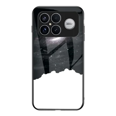 Phone Case For Xiaomi Poco F8 Ultra  /  Redmi K90 Pro Max 5G Starry Sky Pattern Tempered Glass Phone Cover - Cosmic Starry Sky