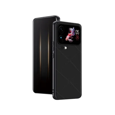Voor Xiaomi 17 Pro Hoesje X-Gestructureerd TPU PU Leer Anti-Drop Telefoonhoes - Zwart