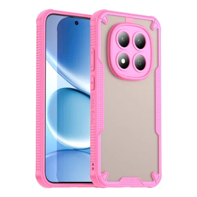 Xiaomi Redmi Note 15 Pro 5G (wereldwijd) hoesje PC + TPU semi-transparant matte afwerking beschermmiddel voor telefoon - Roze