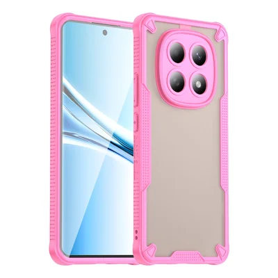 Voor Xiaomi Redmi Note 15 4G (Global) / 15 5G (Global) hoesje PC + TPU semi-transparant matglas finish beschermmiddel voor telefoon - Roze