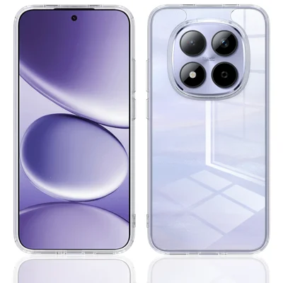 För Xiaomi Poco M8 Pro 5G / Xiaomi Redmi Note 15 Pro+ 5G (Global) genomskinlig mobilskal TPU+Akryl stötsäkert bakskal - Transparent