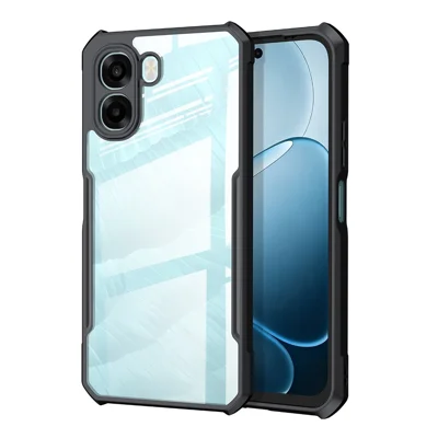 XUNDD Phone Case For Oppo A6x 5G  /  A6x 4G Dropproof TPU + Acrylic Clear Back Phone Cover - Black