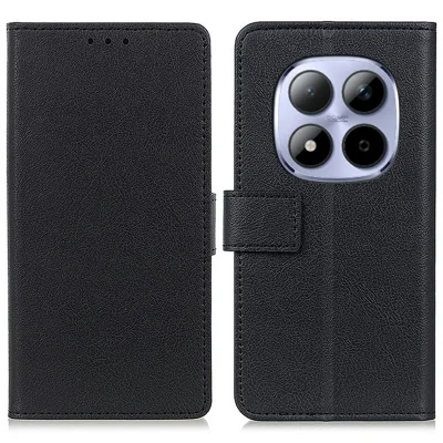 For Xiaomi Redmi Note 15 Pro+ 5G (Global)  /  Poco M8 Pro 5G Case PU Leather Stand Wallet Phone Cover - Black