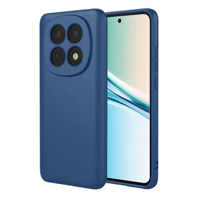 Cover per Xiaomi Redmi Note 15 5G (Global) / Poco M8 5G, effetto silicone liquido, morbido, in materiale TPU, protezione per telefono - Blu