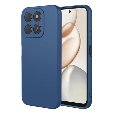 For Honor 400 Smart 5G  /  X7d 4G Case Liquid Silicone Feel Soft TPU Protective Phone Cover - Blue