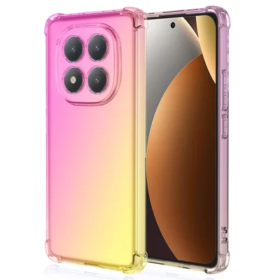 Für Xiaomi Redmi Note 15 Pro 4G (Global) Hülle Verlaufsfarbe TPU Anti-Drop-Handyhülle - Rosa / Gold