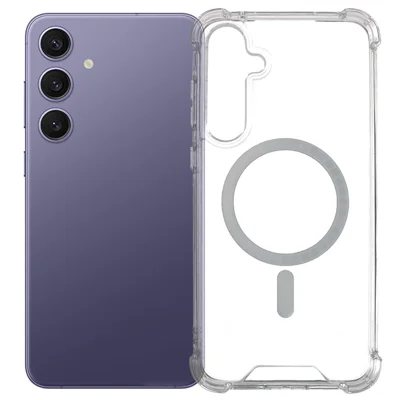 Magnetic Case For Samsung Galaxy A37 5G / A36 5G / A56 5G 1.5mm Shockproof TPU + Acrylic Phone Back Cover - Transparent