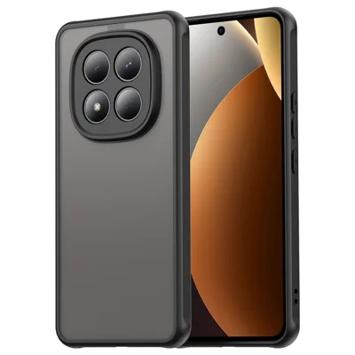 Handyhülle für Xiaomi Redmi Note 15 Pro 4G (Global) Sturzsicher Luftkissen Matt Durchscheinend PC + TPU Rückseite - Schwarz