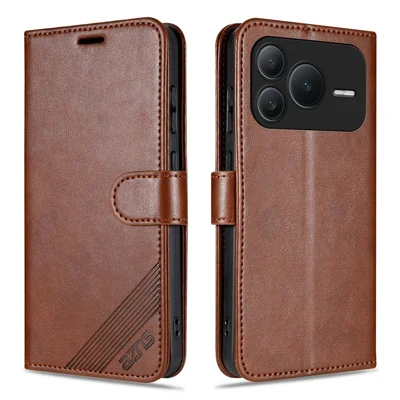 AZNS For Honor Power2 5G Case Anti-Scratch PU Leather Stand Wallet Phone Cover - Brown