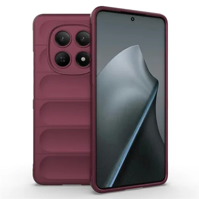 Cover per Xiaomi Redmi Note 15 4G (Global) Anti-caduta in TPU Morbido Cover Posteriore Robusta - Rosso Vino