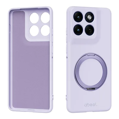 ABEEL Capa Magnética para Motorola Edge 70 5G com Suporte e Toque Suave em Silicone Líquido - Roxo