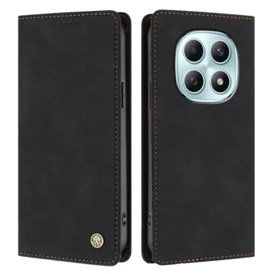 Voor Xiaomi Poco M8 5G / Xiaomi Redmi Note 15 4G (Global) / Xiaomi Redmi Note 15 5G (Global) HX Hoesje RFID-blokkering Portemonnee Stand Lederen Flip Hoes - Zwart