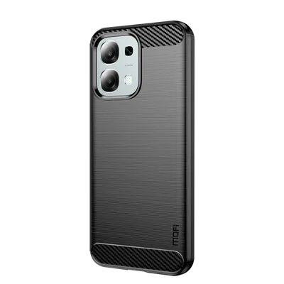 MOFI For Oppo A6 4G / A6 5G (Global) / A6x 4G / A6x 5G (Global) / A6x 5G (India) / A6t 4G / A6t 5G / A6s 4G / A6s 5G Back Cover Brushed Texture Carbon Fiber Soft TPU Case - Black