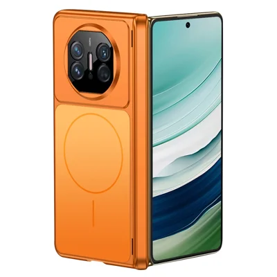 For Huawei Mate X5 Magnetic Case Transform to for iPhone 17 Pro Matte PC Phone Cover - Orange