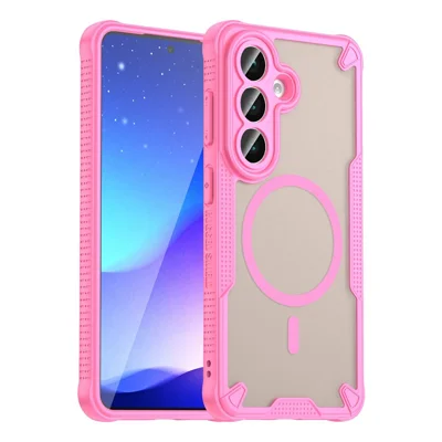 For Samsung Galaxy A36 5G Magnetic Case TPU + PC Phone Back Cover - Pink