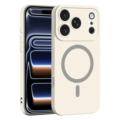 Compra al por mayor para funda iPhone 17 Pro compatible con MagSafe, color sólido, cortes precisos, funda suave de TPU - Blanco