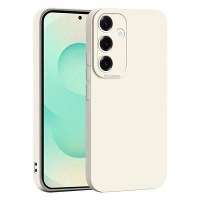 For Samsung Galaxy S25 Case Precise Camera Cutouts Soft TPU Shockproof Phone Cover - White