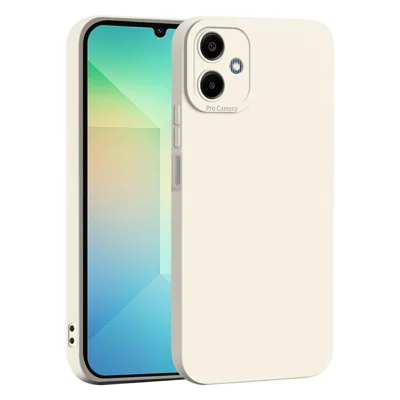 For Samsung Galaxy A06 4G Case Precise Camera Cutouts Soft TPU Shockproof Phone Cover - White
