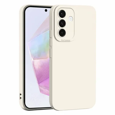 Coque pour Samsung Galaxy S24 FE, découpes précises pour appareil photo, housse de protection en TPU souple anti-chocs - Blanc