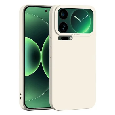 For Xiaomi 17 Pro Case Precise Camera Cutouts Soft TPU Shockproof Phone Cover - White
