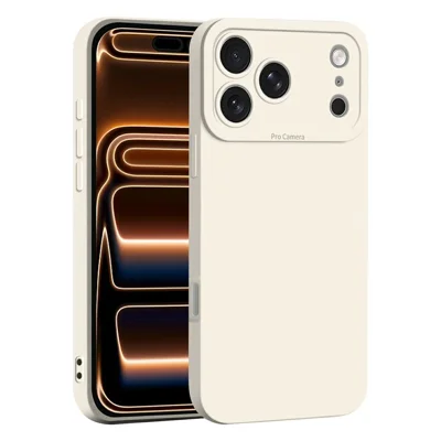 For iPhone 17 Pro Max Case Precise Camera Cutouts Soft TPU Shockproof Phone Cover - White