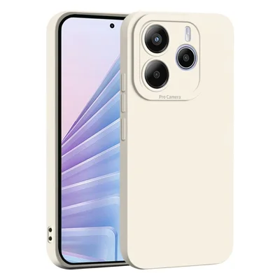 For Xiaomi Redmi Note 14 5G Case Precise Camera Cutouts Soft TPU Shockproof Phone Cover - White