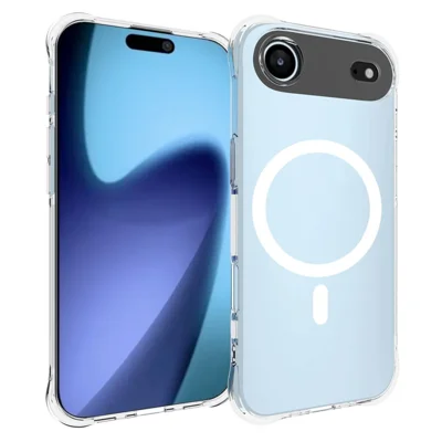 Duże zakupy dla iPhone Air Magnetic Case TPU Antyupadek Pokrowiec na telefon Kompatybilny z MagSafe - Przezroczysty