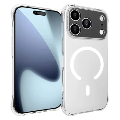 Großhandelskauf für iPhone 17 Pro Magnet-Case TPU Anti-Drop Handy-Rückendeckel kompatibel mit MagSafe – Transparent