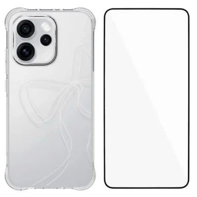 Capa para Oppo Reno15 5G (China) / Oppo Reno15 Pro 5G (Global) WANLONFENG Série WL Capa para Telemóvel TPU 2,0 mm com Filme de Vidro Temperado - Transparente