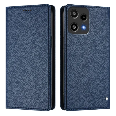 For Nothing Phone (3a) Lite 5G Wallet Case RFID Blocking Litchi Texture Leather Mobile Cover - Dark Blue