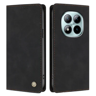 For Xiaomi Poco M8 Pro 5G / Xiaomi Redmi Note 15 Pro+ 5G (Global) Case HX RFID Blocking Wallet Stand Leather Flip Phone Cover - Black