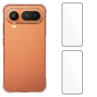 WANLONFENG For Honor Magic8 Pro Air 5G TPU Case  WL2 Series 2.0mm Phone Cover with 2Pcs Tempered Glass Films - Transparent
