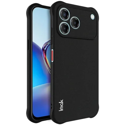 IMAK til ZTE Blade V80 Pro 4G / Blade V80 Vita Taske TPU Telefondæksel Airbag Stødfast Beskyttelse - Matt Sort