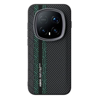 ABEEL For Honor Magic8 RSR Porsche Design 5G Magnetic Case PC + TPU + Aluminum Alloy + PU Leather Slim Phone Back Cover - Texture 2
