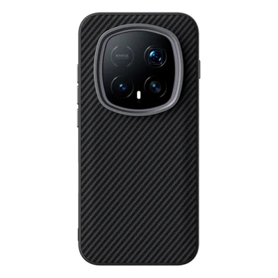 ABEEL For Honor Magic8 RSR Porsche Design 5G Magnetic Case Slim Carbon Fiber Texture TPU PC PU Phone Back Cover - Black