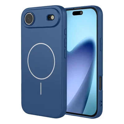 For iPhone Air Magnetic Case Anti Drop Soft TPU Phone Back Cover Compatible with MagSafe - Blue