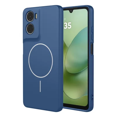 For Motorola Moto G06 Power 4G / G06 4G Magnetic Case Anti Drop Soft TPU Phone Back Cover - Blue